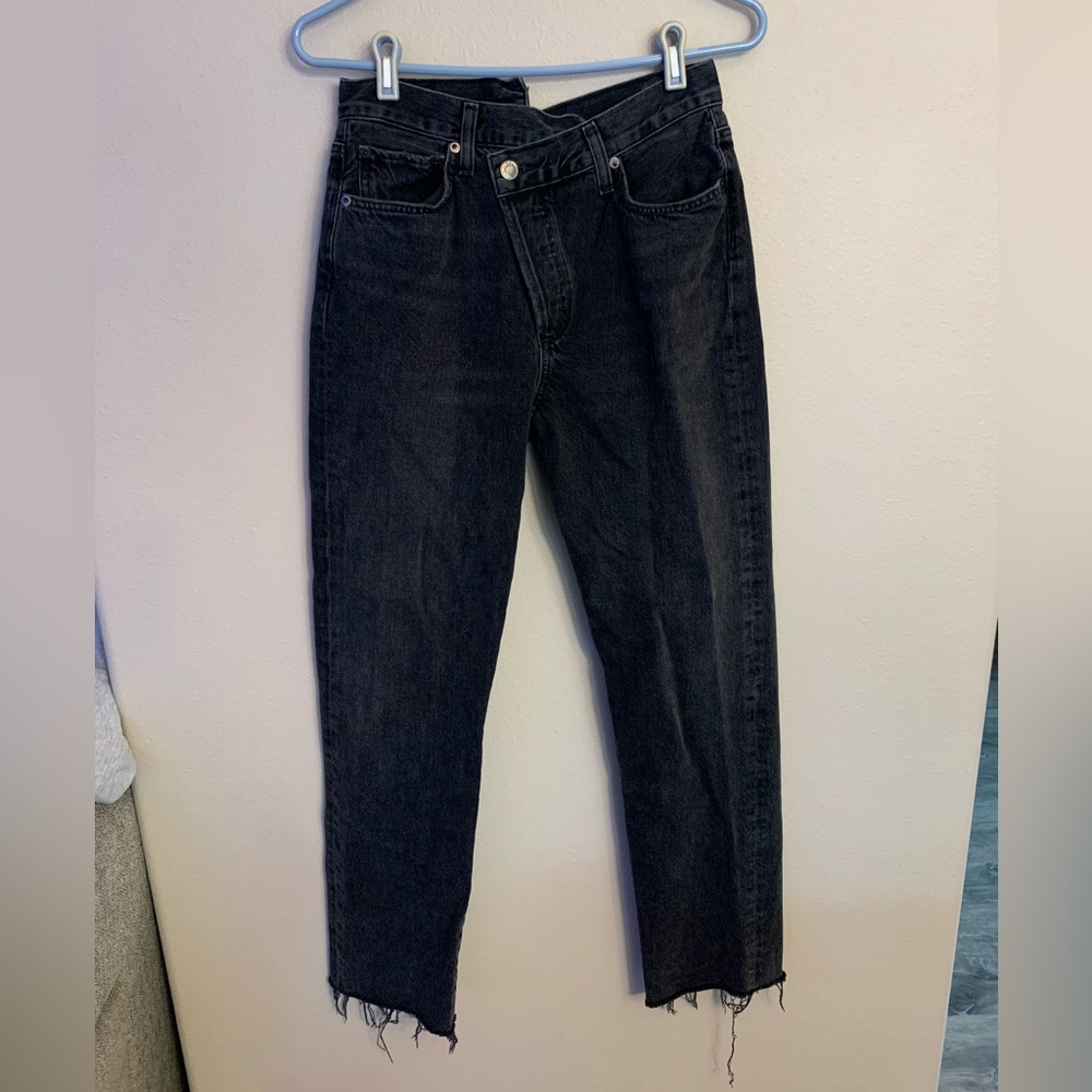 Agolde Criss Cross Straight Cut Jeans